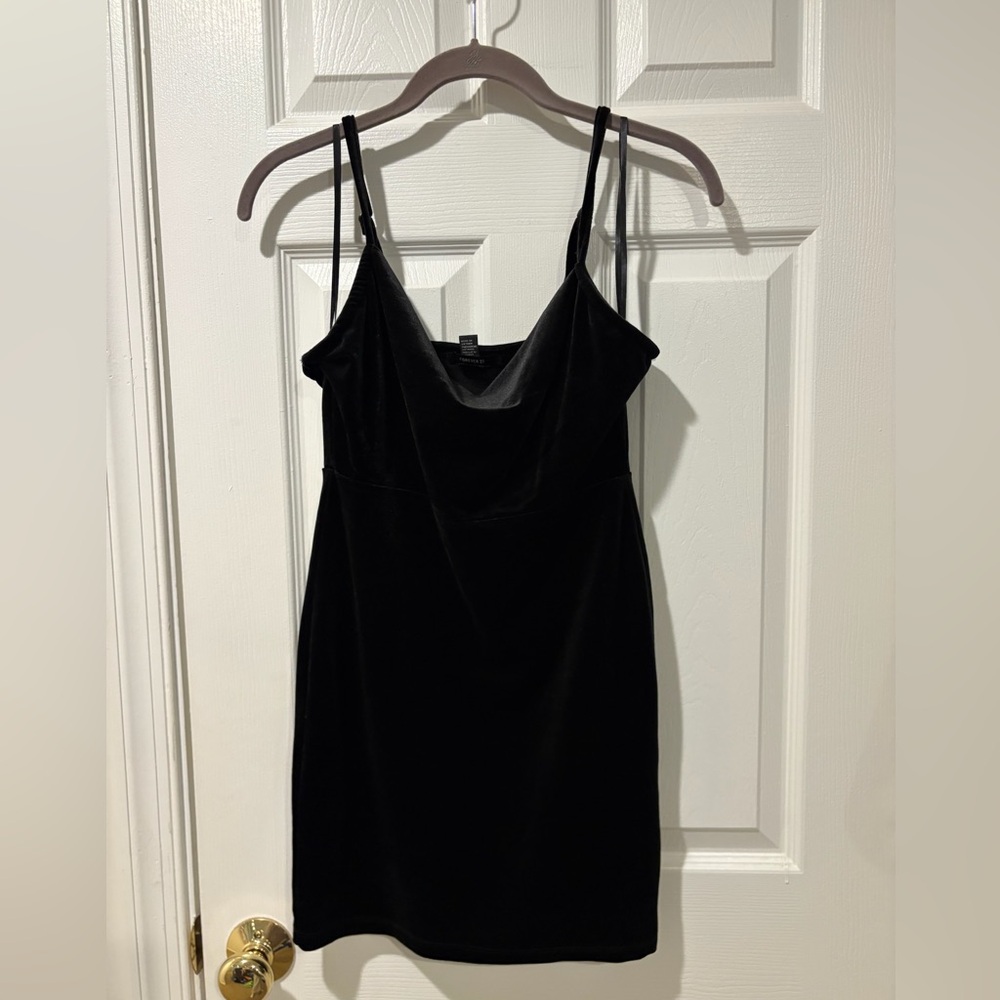Forever 21 velvet drape neck bodycon dress